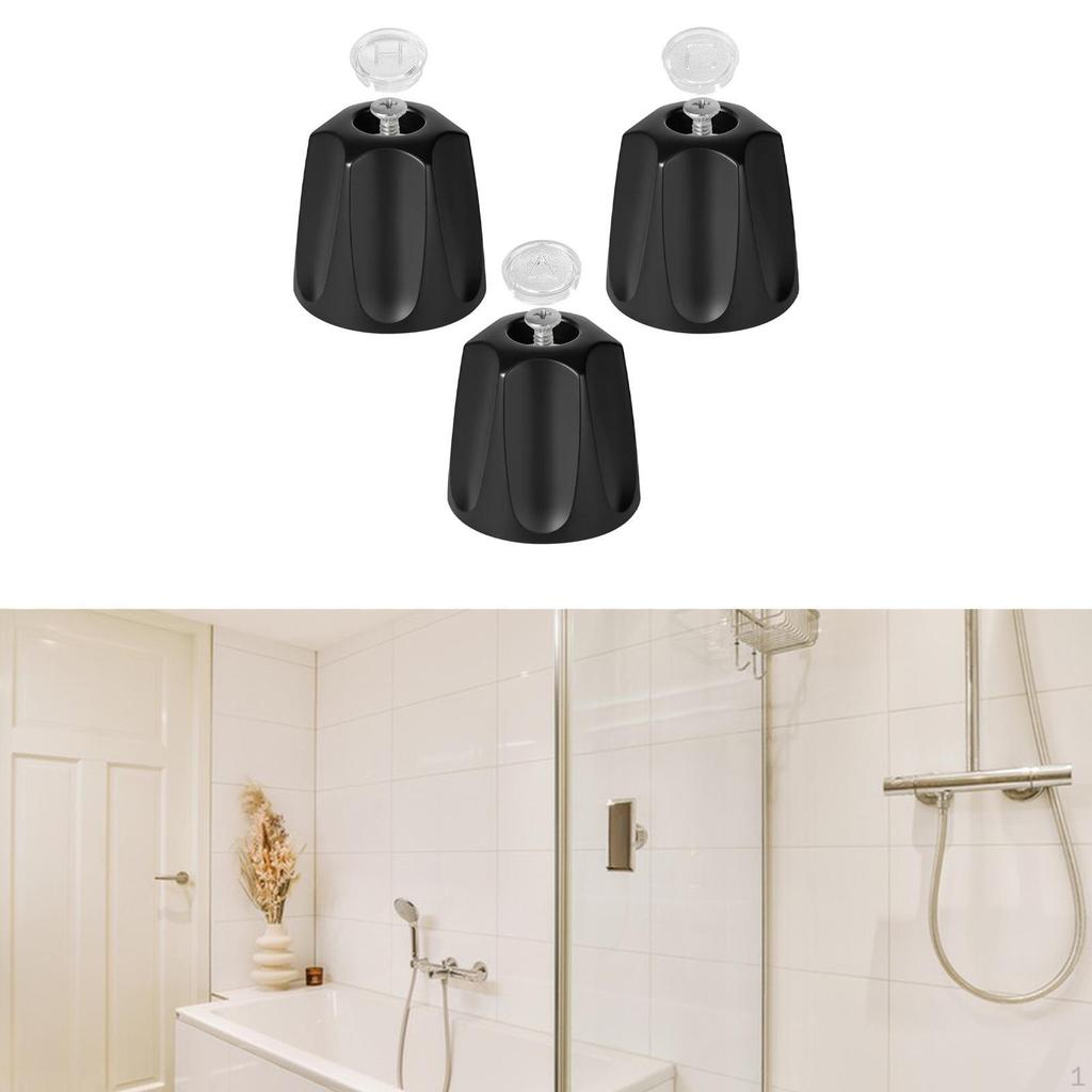 3 Pack Shower Knobs for Cold Diverter Functions in Bathroom Fixtures