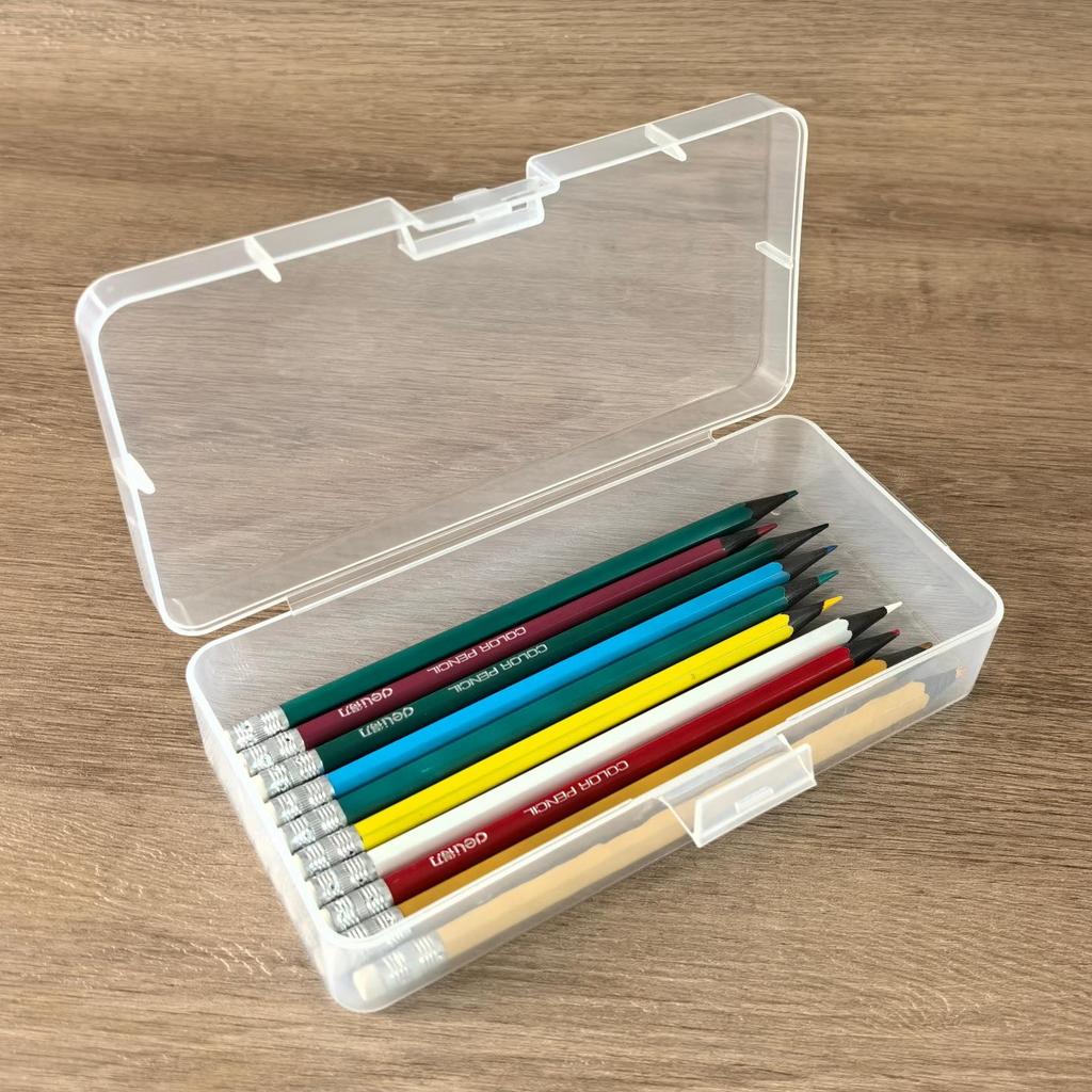 18.8*8cm Plastic Buckle Box for Stationery, Toys, Phone Accessories, Markers, and Crayons