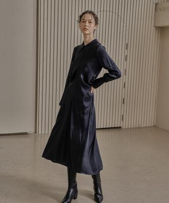 Kkeulle Draper Dress_Black