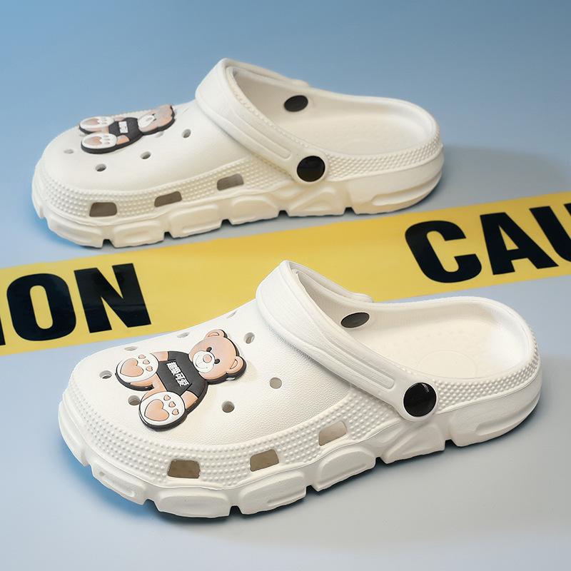 Children's Hole Shoes Increase the Height of Girls' Summer Wear Non-slip 2025 New Eva Baotou Soft Thick-soled Cool Slippers