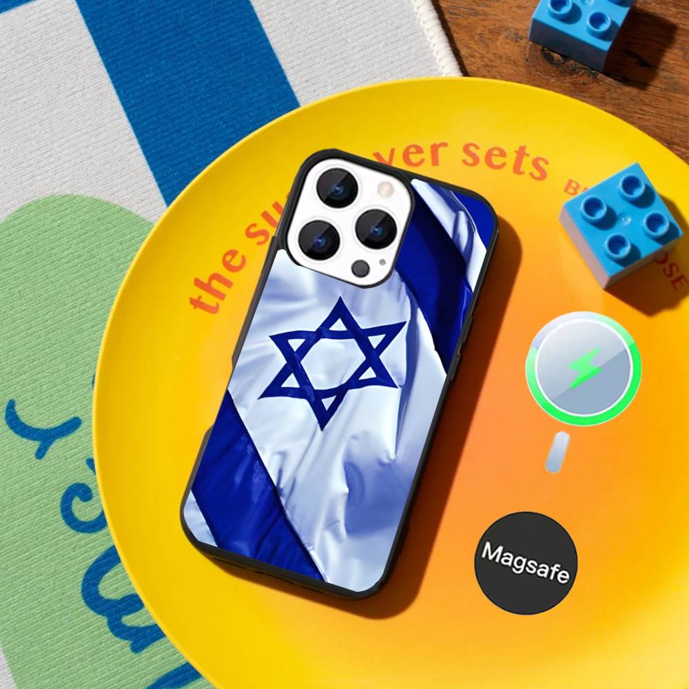 Star of David I-Israel Flag Phone Case For iPhone 17,16,15,14,13,12,11,Pro,Max,Plus,Mini,SE4 Magnetic Magsafe Wireless Charging