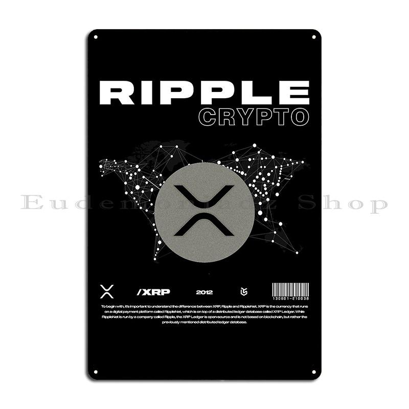 Криптовалюта XRP XRP Essential Классический Металлический Принт Декорация Кино Дизайнерские Таблички Жестяная Вывеска Постер 20x30cm（7.8x11.8inch）