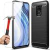 Protective Case for Redmi Note 9 - eFConnection - Classic Steel Lines - Flexible - Black
