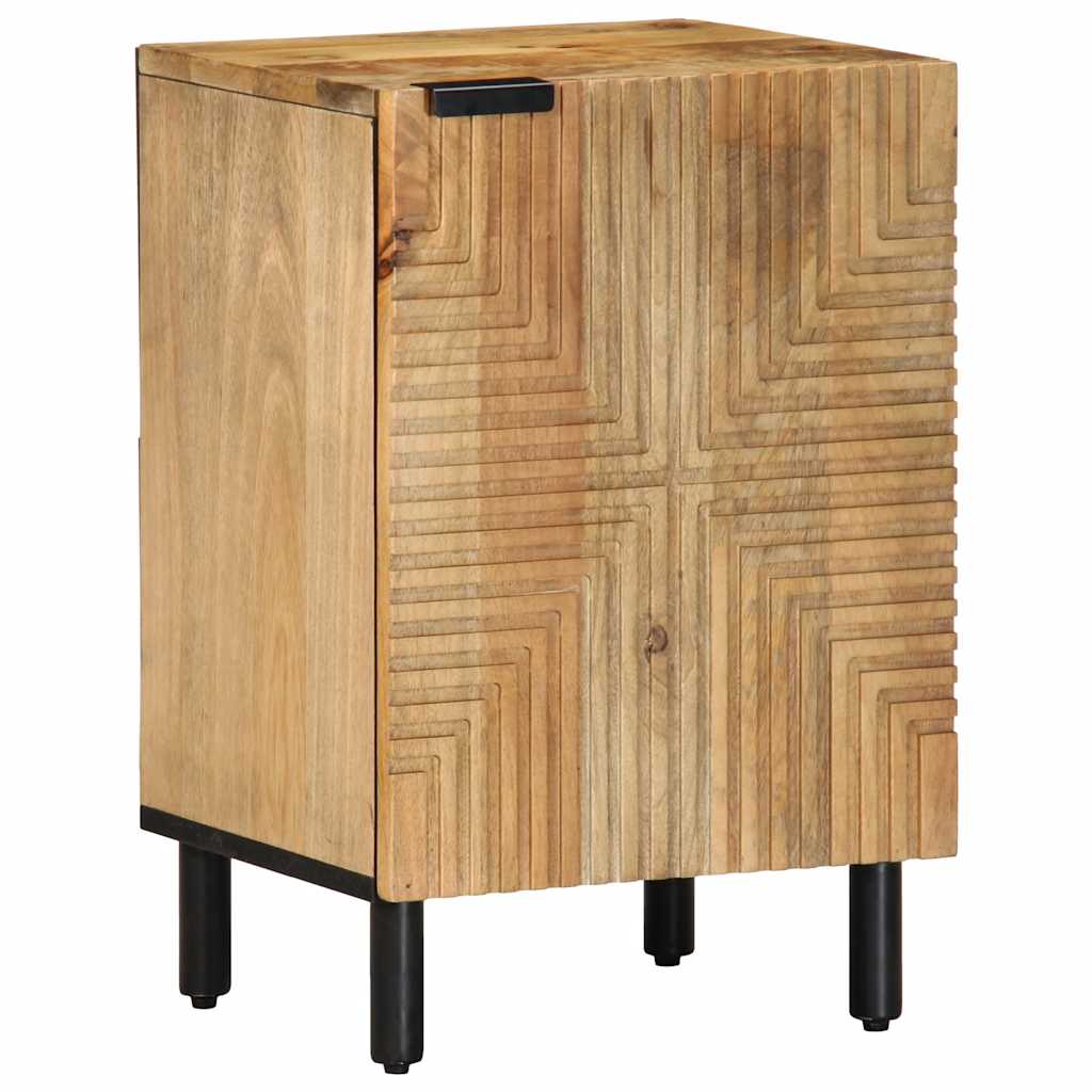 5 Piece Bathroom Furniture Set Brown Solid Mango Wood