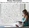 Window Film, Decorative Window Privacy Film, 3D Stained Glass Window Sticker,Anti-UV Sun Blocker Heat Control for Home