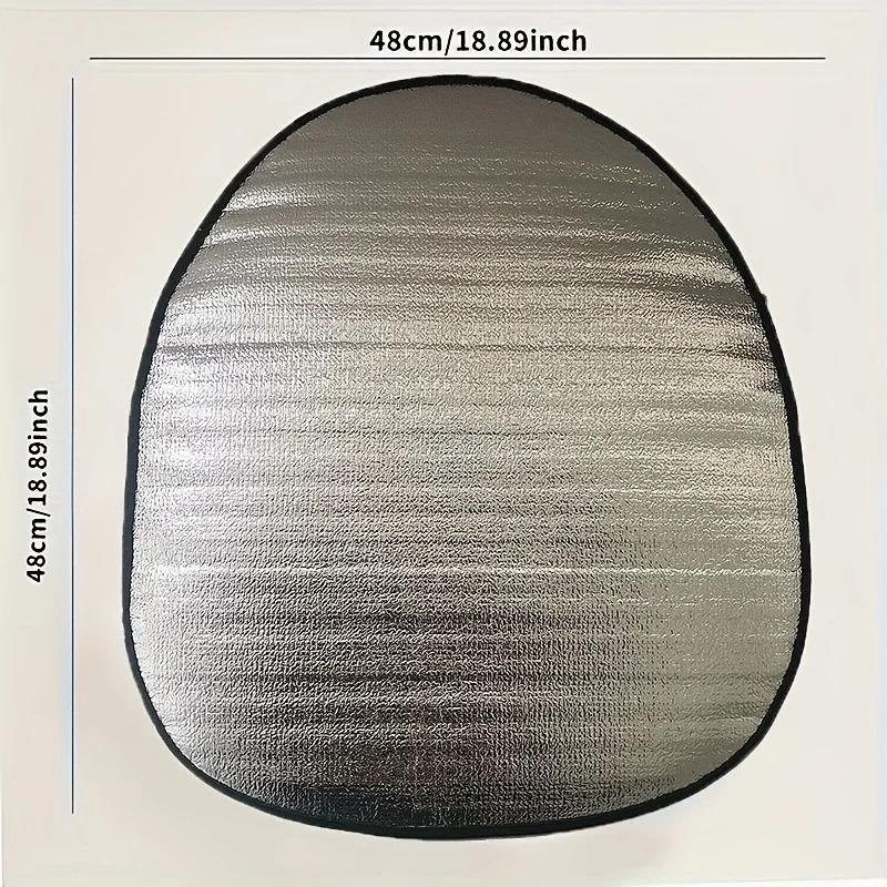 Car Steering Wheel Sun Shade, Double Thick Heat Protection Foldable Anti-UV Shield Silver Reflective Cover | Universal Fit Auto