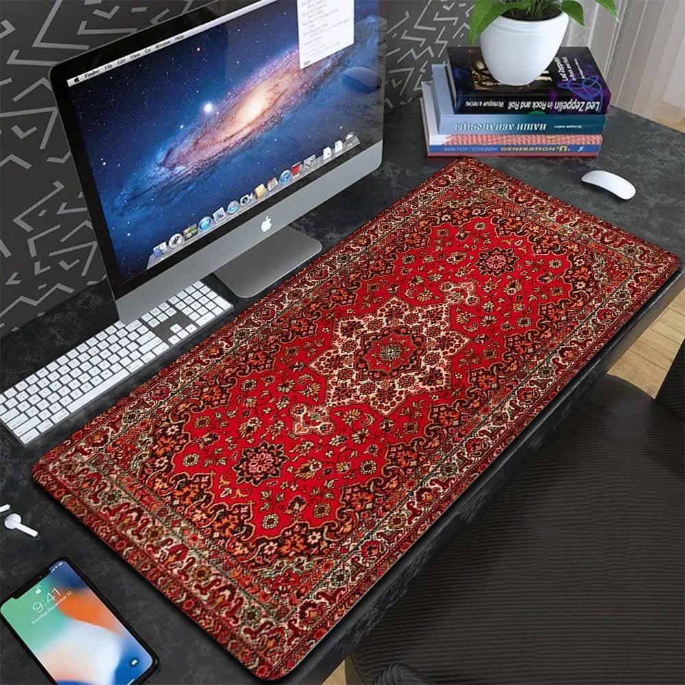 Persian Carpet Mouse Pad Gaming Desk Accessories XL Computer New Large Mousepads XXL Natural Rubber Anti-Slip Soft Keyboard Mat