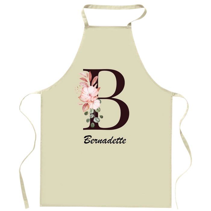 Tablier de cuisine - Bernadette Lettre - Impression bretonne - Coton résistant - Liens ajustables