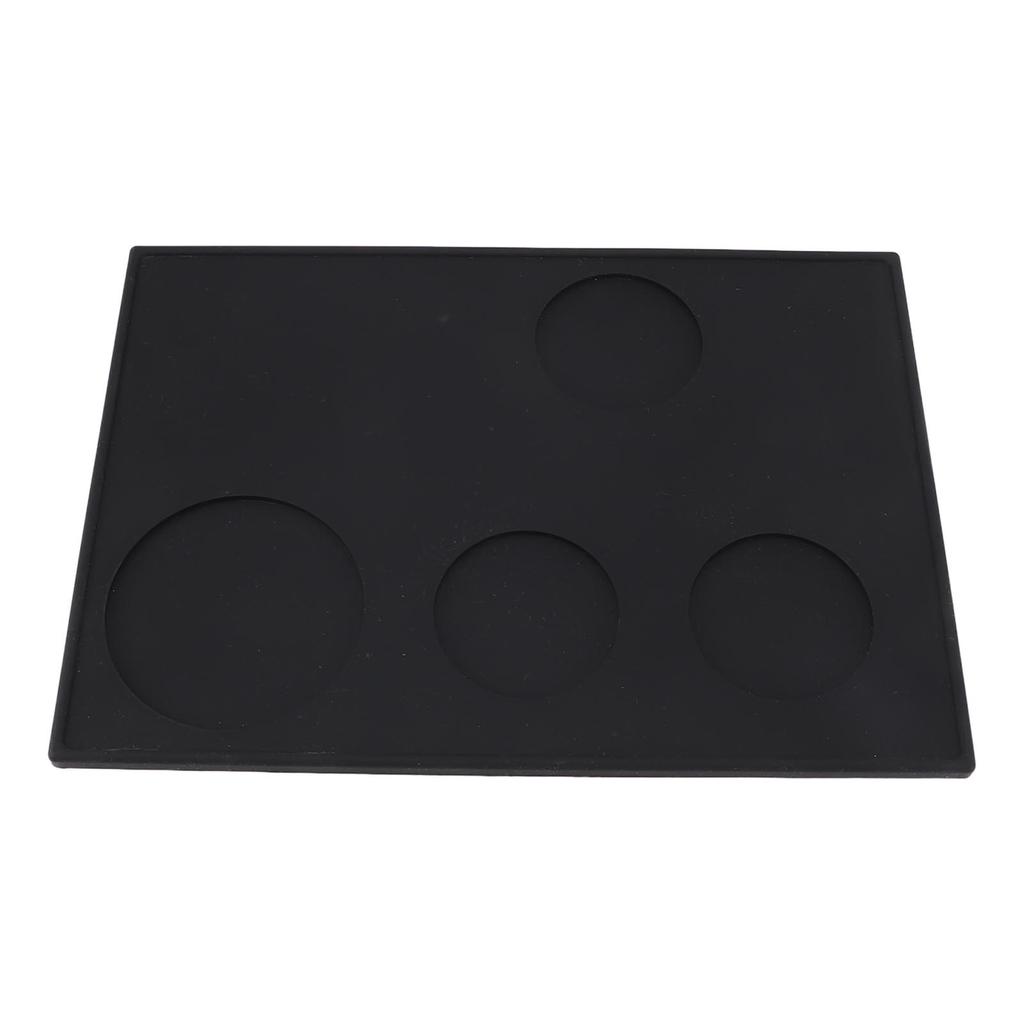 Coffee Tamping Mat Silicone Anti Slip Multiple Slots Coffee Tamper Pad for Home Kitchen Bar Coffee