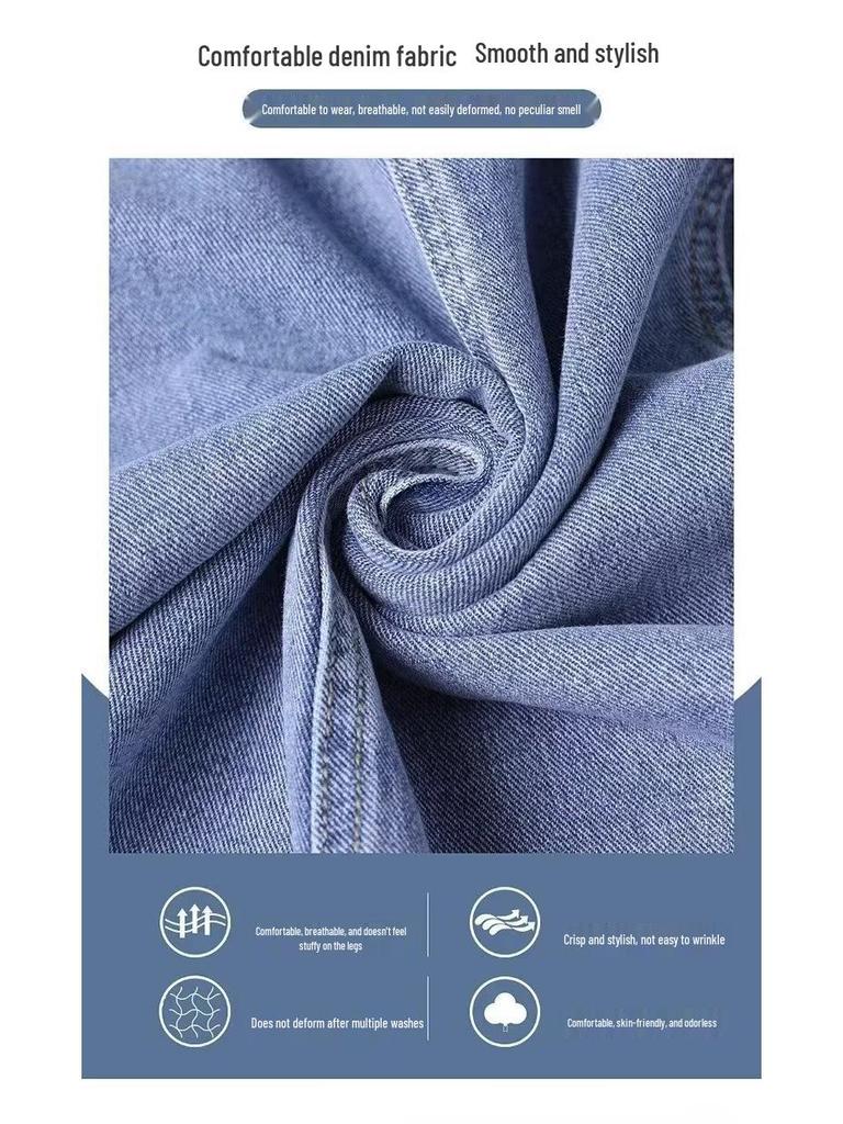 2024 Spring/Summer Women's High Waist Denim Midi Skirt - Slimming Casual Mid-Length In Dark Blue