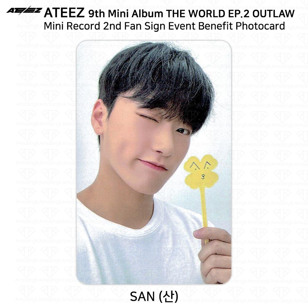ATEEZ THE WORLD EP.2 OUTLAW Fan Sign Event Benefit Photocard Minirecord Everline