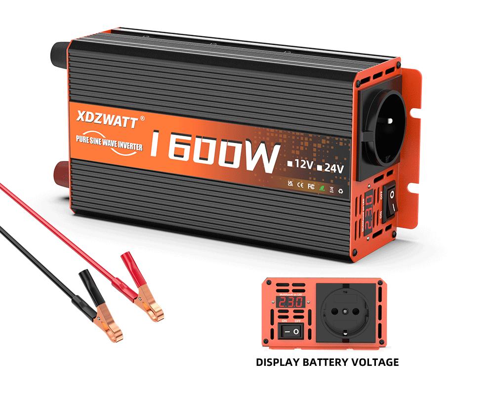 

Чистий синусоїдальний інвертор постійного струму 12 В до змінного струму 220 В 50 Гц ЄС Розетка 1600 Вт 2500 Вт 3500 Вт 4500 Вт 6000 Вт вольтметр перетворювач трансформатор зі світлодіодом