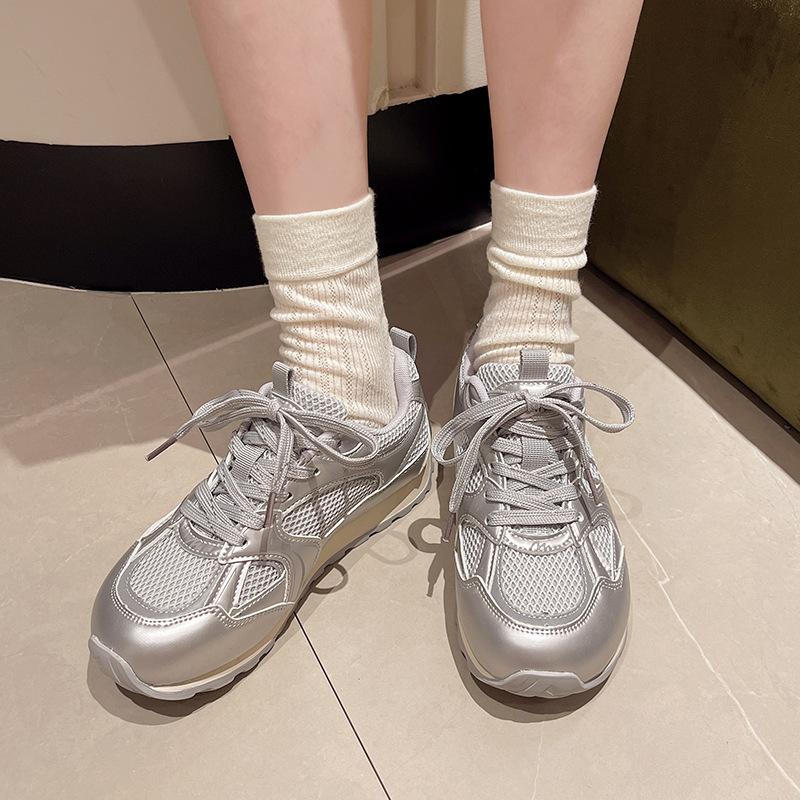 Retro Mesh Breathable Casual Sports Shoes Women's 2025 Spring New Low-top Versatile Forrest Gump Shoes German Training Shoes Women