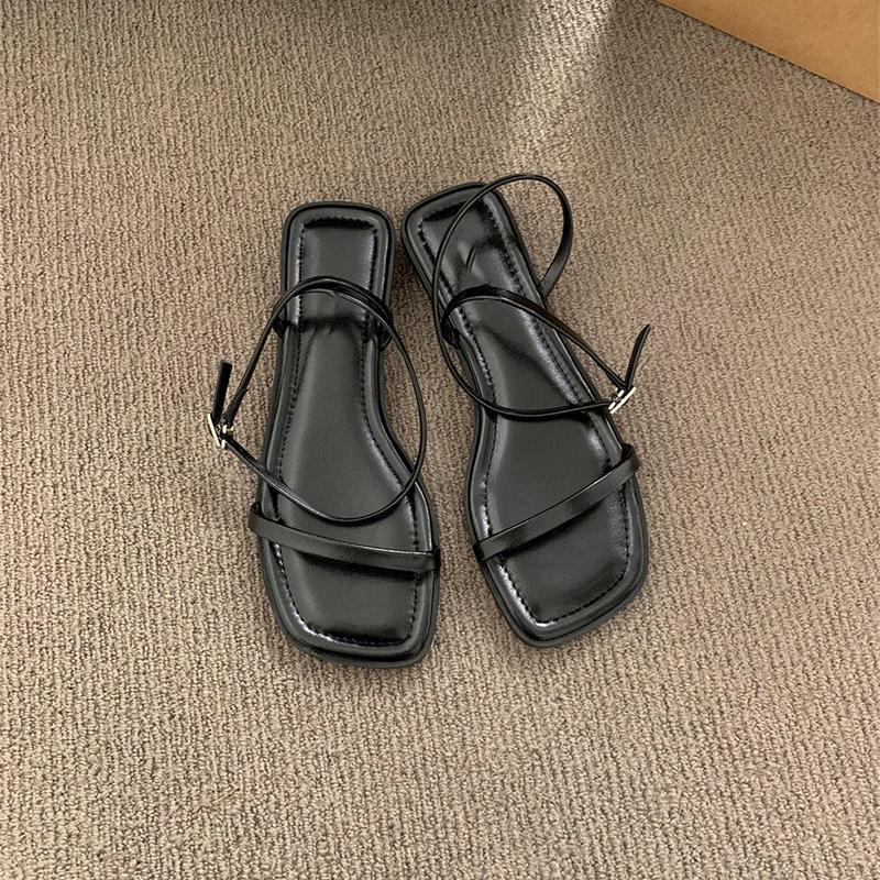 

Дизайнерские летние женские сандалии, модные женские сандалии для отдыха на пляже, женские удобные туфли на плоской подошве с открытым носком 40 чёрный