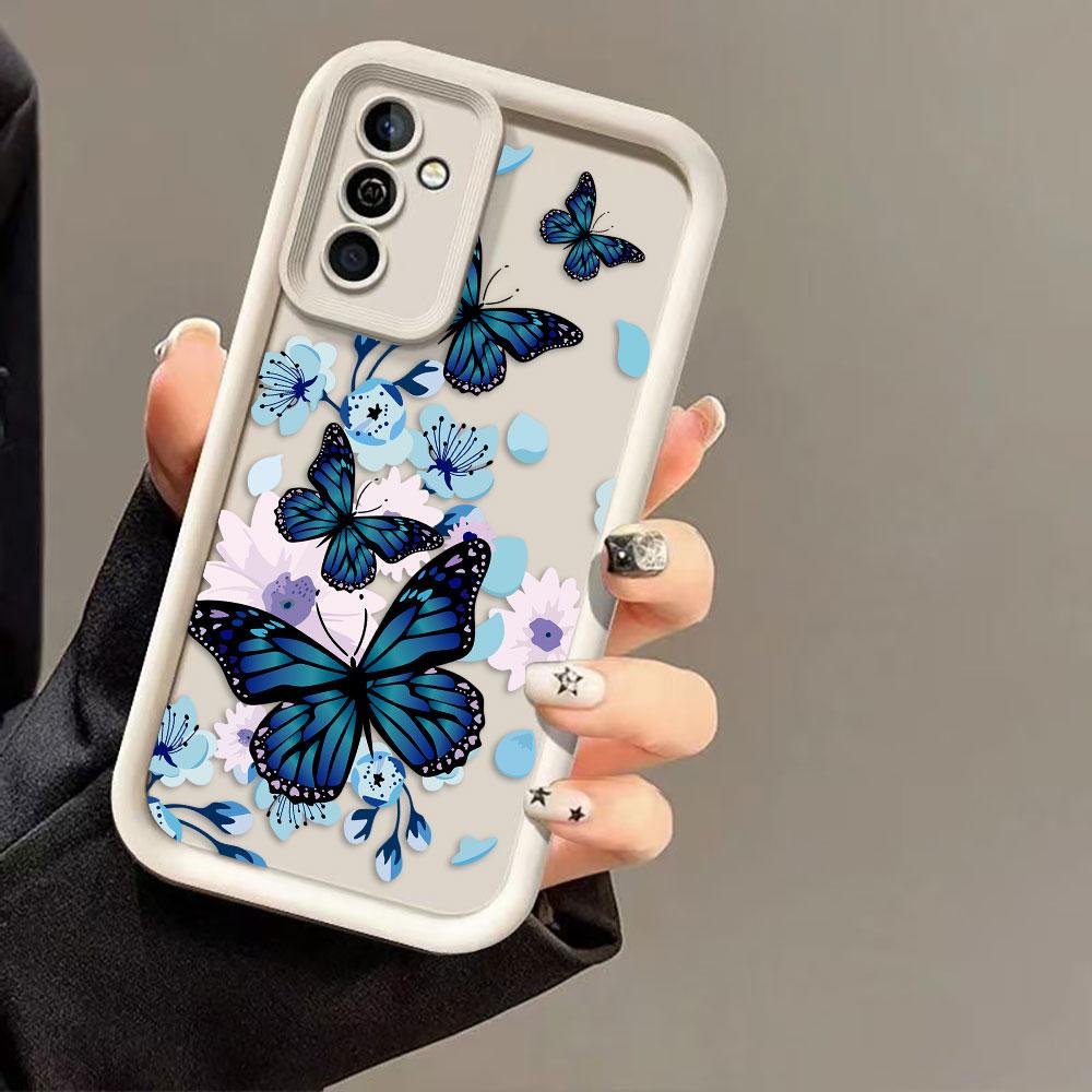 Pretty Purple Butterfly Phone Case For VIVO Y400 Y03 Y17S Y19S Y20 Y21 Y22S Y28 Y35 Y36 Y38 Y39 Y50 Y51 Y72 Y75 Y93 Y100 Cover