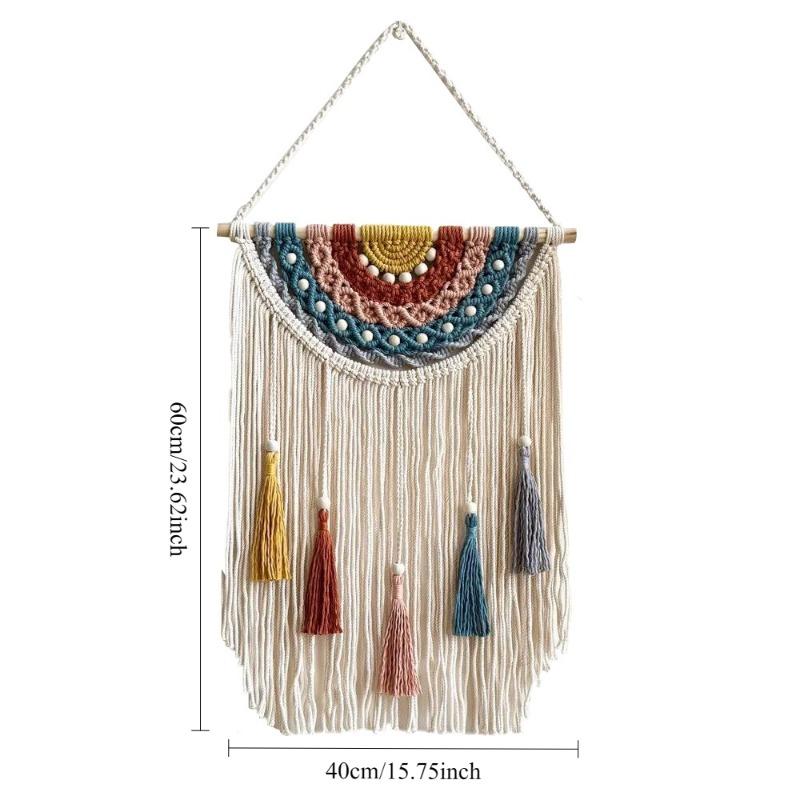 Home Decor Wall Hanging Ornament Colorful Wall Pendant for Hotel Homestay Bedroom Headboard Background Decoration