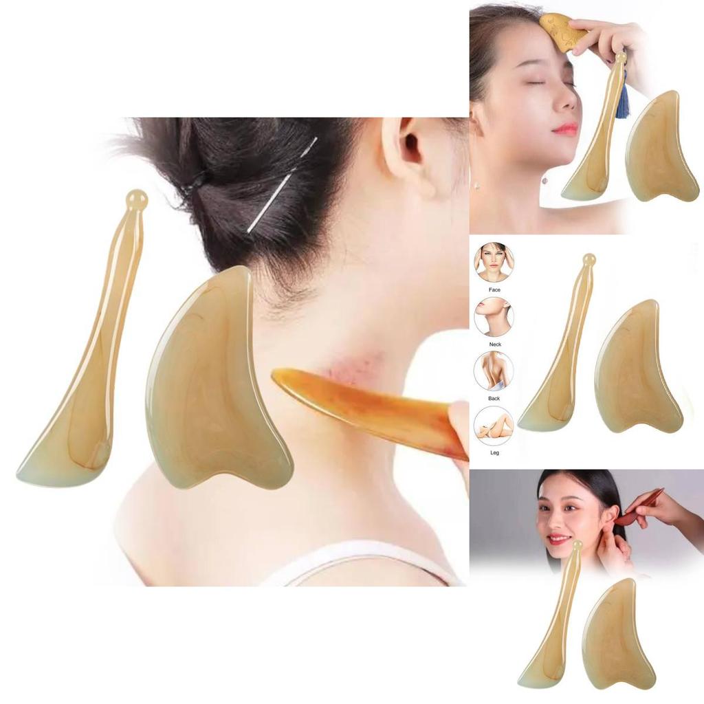Premium Natural Resin Gua Sha Board For Facial And Neck Massage With Thick Design