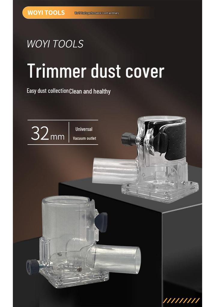 Woyi Dust-Free Edge Trimmer Cover for Woodworking, Grooving, Carving & Trimming