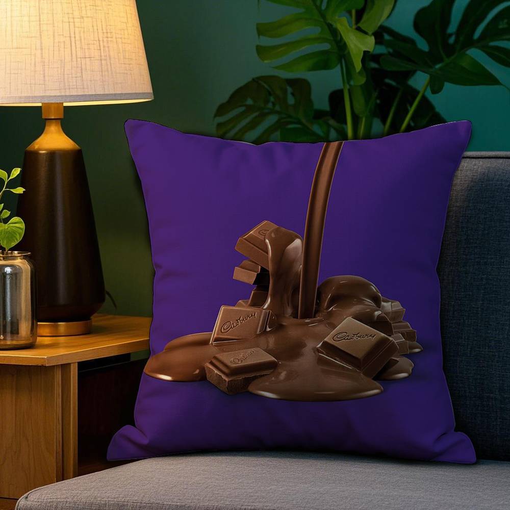 Lustiger Milka Lila Kissenbezug Plüschstoff Weich Beidseitiger Druck Sofakissenbezug Dekokissenbezüge