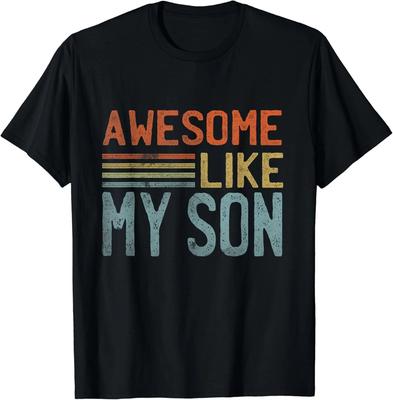 Vaderdag Cadeau Grappige Papa Shirts Geweldig Zoals Mijn Zoon Cadeaus Unisex T-shirt