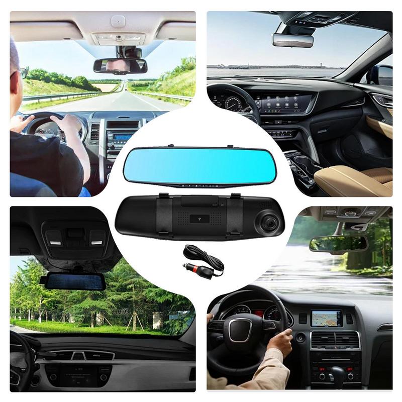 Dash Cam Rear View Glass High Definition Smart Rearview Glass 24H Parking Mode Backup Camera Glass Dash Cam Glass For Cars &