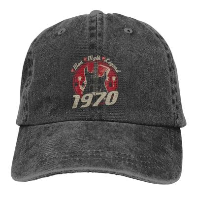Guitar Rock Multicolor Hat Peaked Men Women's Cap Birthday 1970 Retro Baseball Caps Personalized Visor Protect Hats