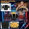 Novelty Popcorn Bucket Container with Side Panels for Movie Theater Snack Storage and Serving Durable Plastic Material for Reusable Use