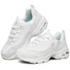 Skechers D'Lites 1.0 Bead Bear Textile, Artificial Leather Cushioning Abrasion Resistant Breathable 149463-WHT