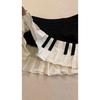 Retro black and white piano new sense art skirt summer new small versatile short skirt