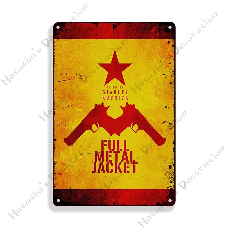 Classic Movie Metal Poster Full Metal Jacket Wall Decor Metal Tin Sign Vintage Wall Plate Retro  Plaque Industrial Decor