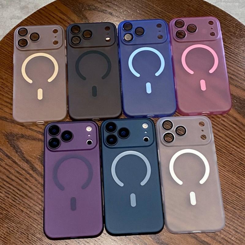 Luxury Ultra Thin Matte For Magsafe Case for iPhone 17 Air 16 15 14 Plus 13 12 11 Pro Max Magnetic Wireless Charge Clear Cover