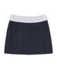 Fancy Club [Nf] Striped Layered Mini Skirt (Navy)_F23Qd833