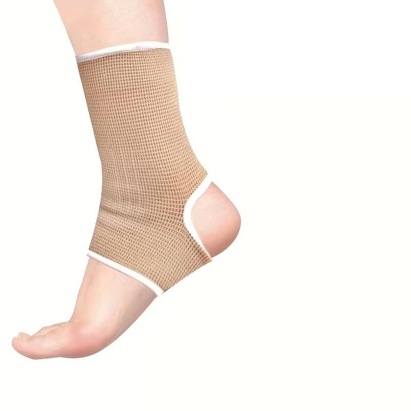 1pc/1Pair Knitted breathable Ankle Support Brace,  Ankle Compression Support Brace for Foot and Heel 1pc only бежевый