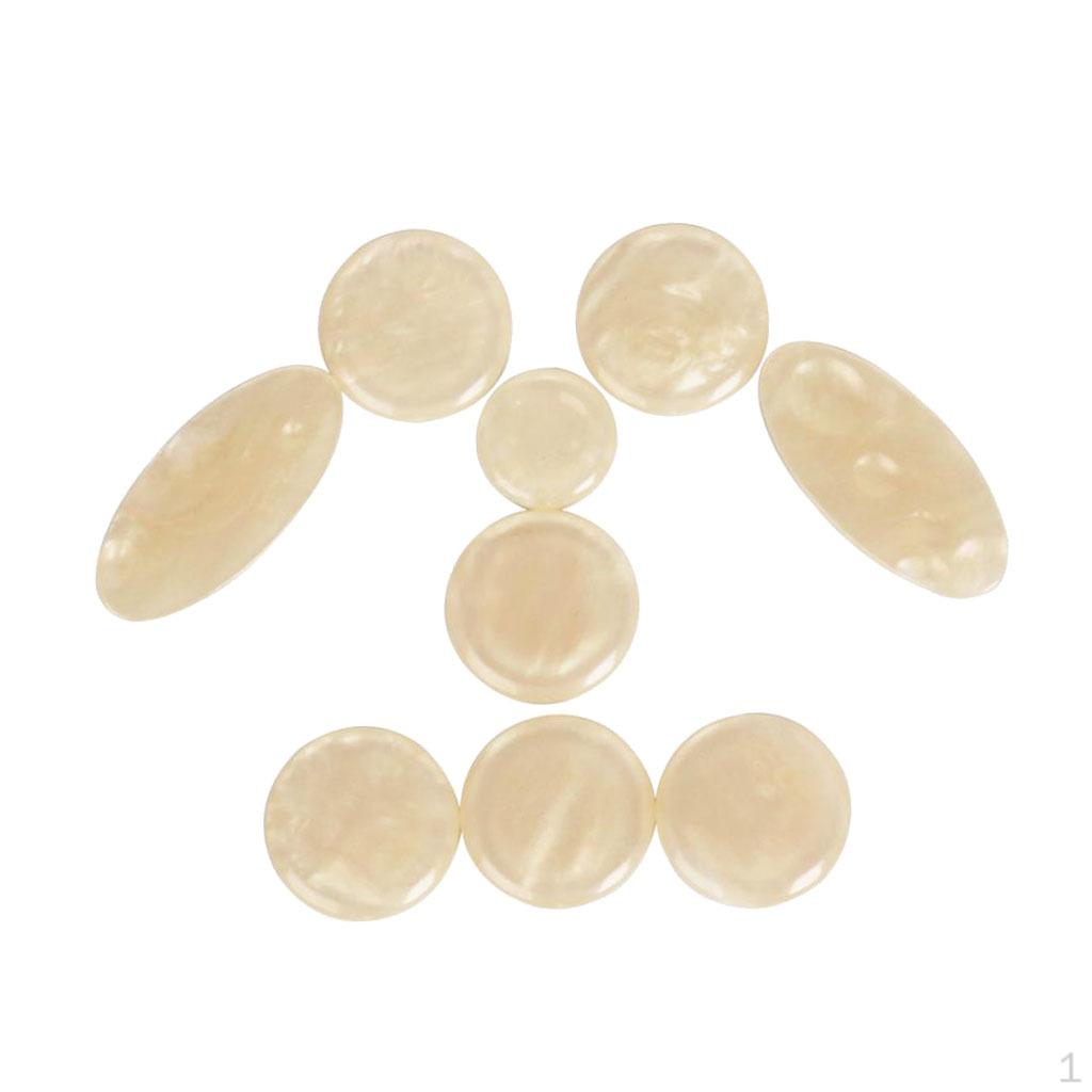 

9 Pieces Saxophone Sax Key Buttons Inlays For Alto/Soprano/Subalto Parts