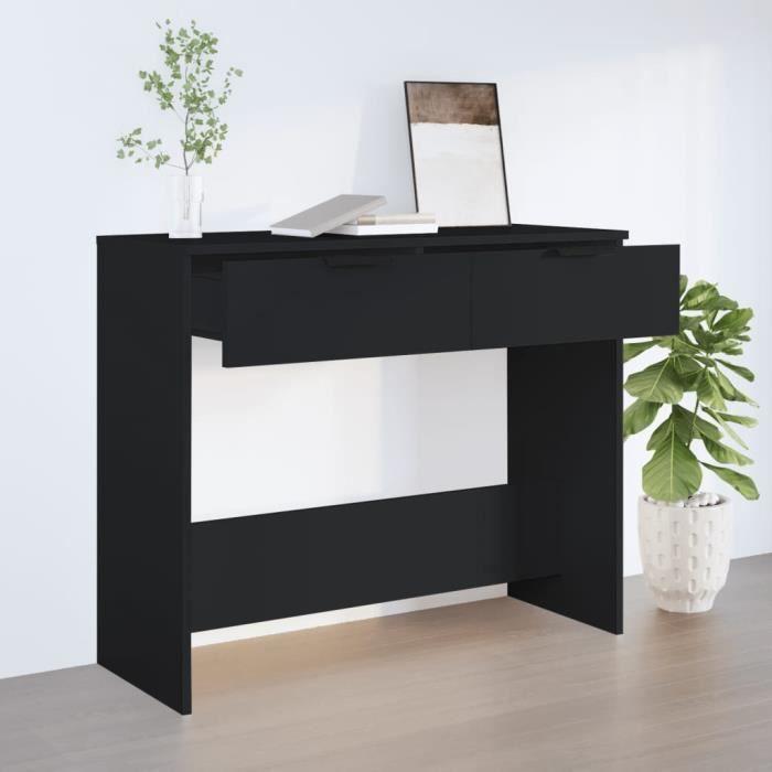 VidaXL Table console noir 90x36x75 cm bois d'ingénierie 811332