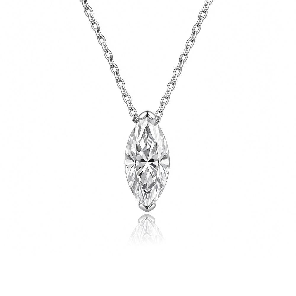 S925 Sterling Silver Moissanite Cross Pendant Clavicle Necklace for Women Luxury Sparkling Fine Jewelry Gift