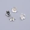 S925 Sterling Silver Vintage Thai Five-Petal Flower Pendant DIY Beaded Bracelet Accessory.
