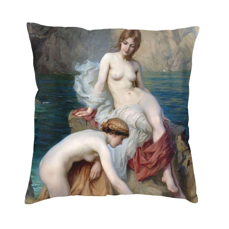Nordic Victorian Angel Cushion Cover Velvet Fairies Sea Throw Pillow Case Living Room Decoration Pillowcase