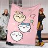 Personalized Custom Name Blanket - Chiikawa Print Design,Blanket for Sofa,Bed,Travel,Camping - Soft and Warm, Great Gift