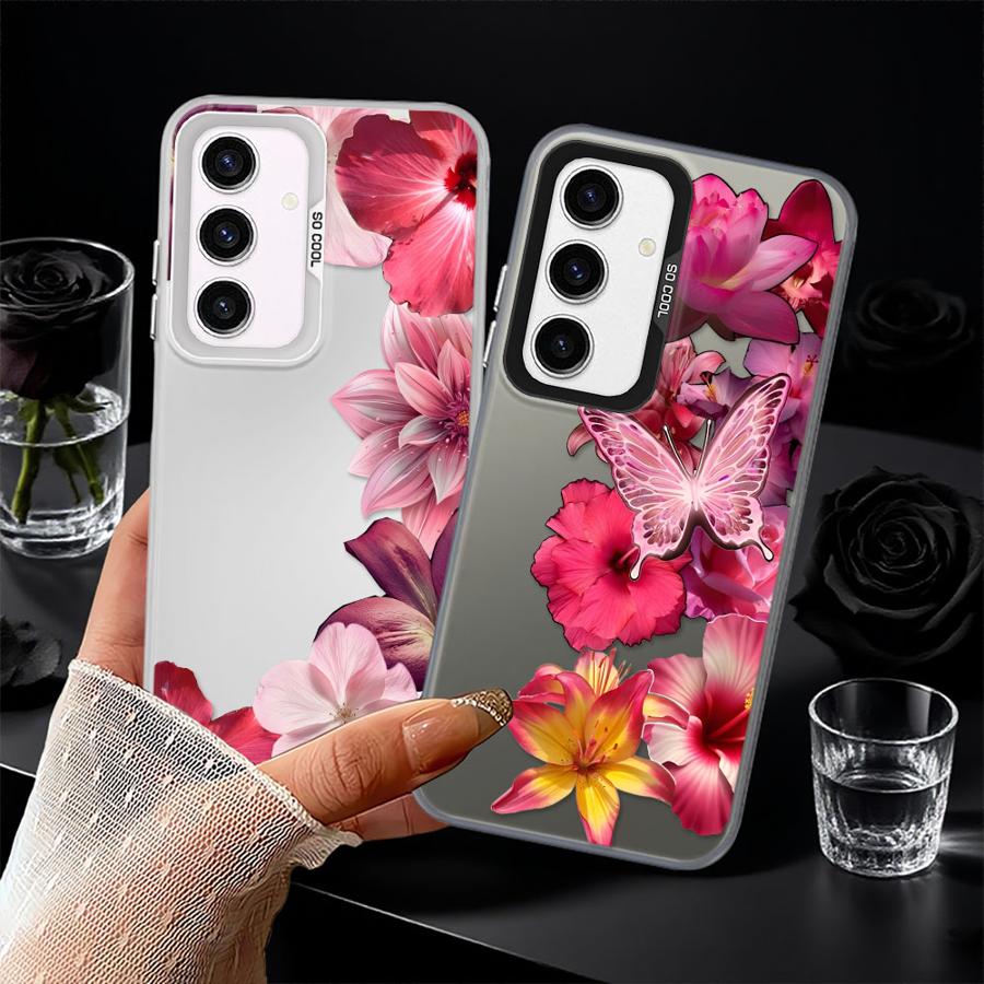 Cartoon Flower Art Case for Samsung Galaxy A12 A13 A32 A36 A16 A34 A25 A73 A23 A71 A72 A14 A56 A17 A52 A54 Phone Cover