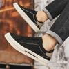 Fashion 2025 New Trendy Men's Casual Sports Shoes Korean Edition Fashion Board Shoes Canvas Shoes Commuter Shoes Green Black Student