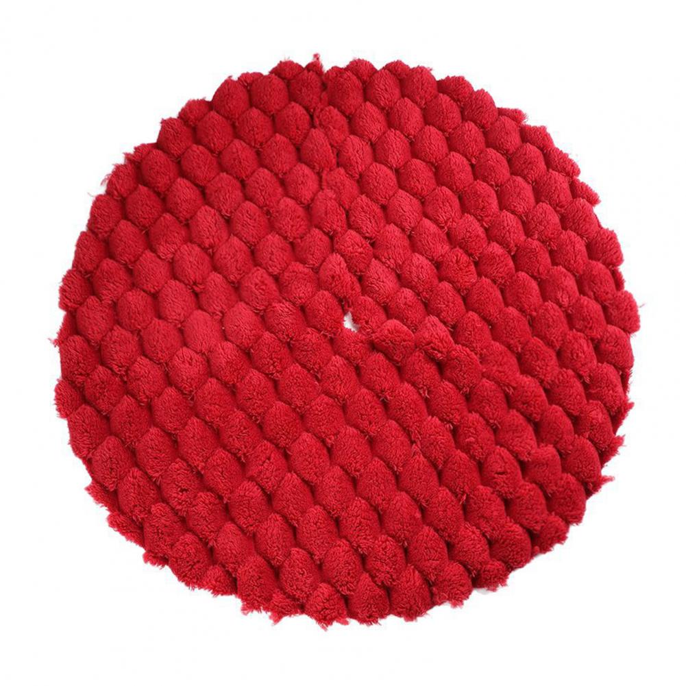 

Праздничная юбка для елки Роскошная плюшевая юбка для рождественской елки для домашнего декора Круглая накидка на основание рождественской елки Ковер-мат Украшения S красный