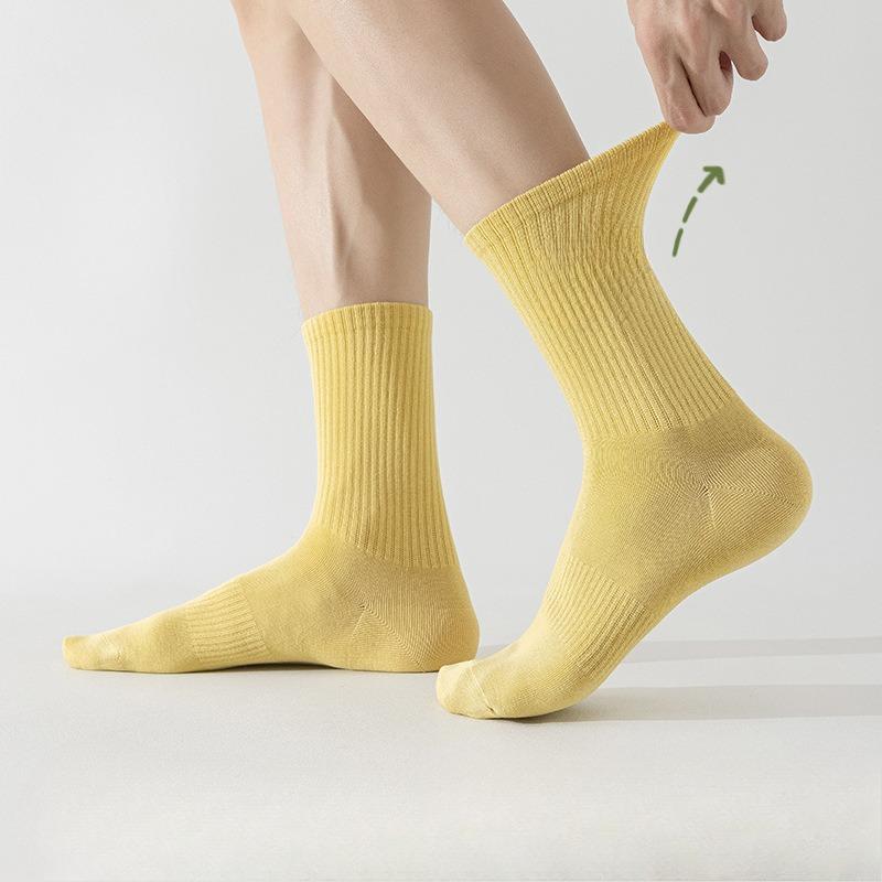 Men's Autumn and Winter Trend Pure Cotton Anti-odor and Sweat-absorbing Sports Long Tube Basketball 90° Right-angle Men's Socks