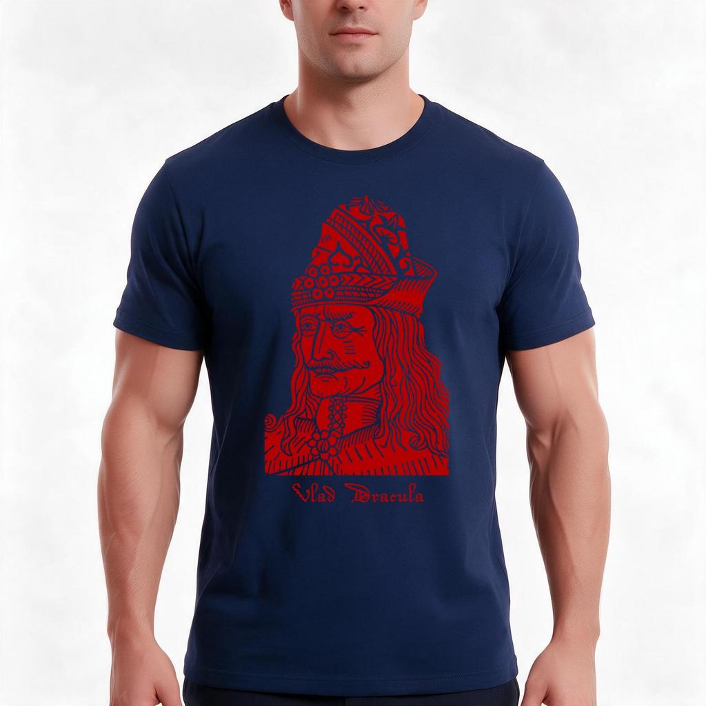 Vlad Dracula Tepes Der Pfähler Vampir T-Shirt Sommer Lässig Baumwolle T-Shirt Übergroß Streetwear Oberteile Vintage Grafikdruck