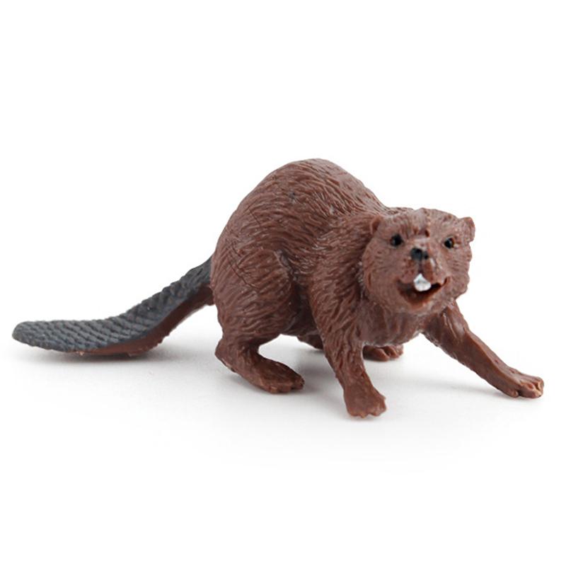 Simulation Wald Wildtier Modell Biber Figur Plastik Spielzeug Figur Geschenk Für Kinder Hohe Qualität Kinderspielzeug