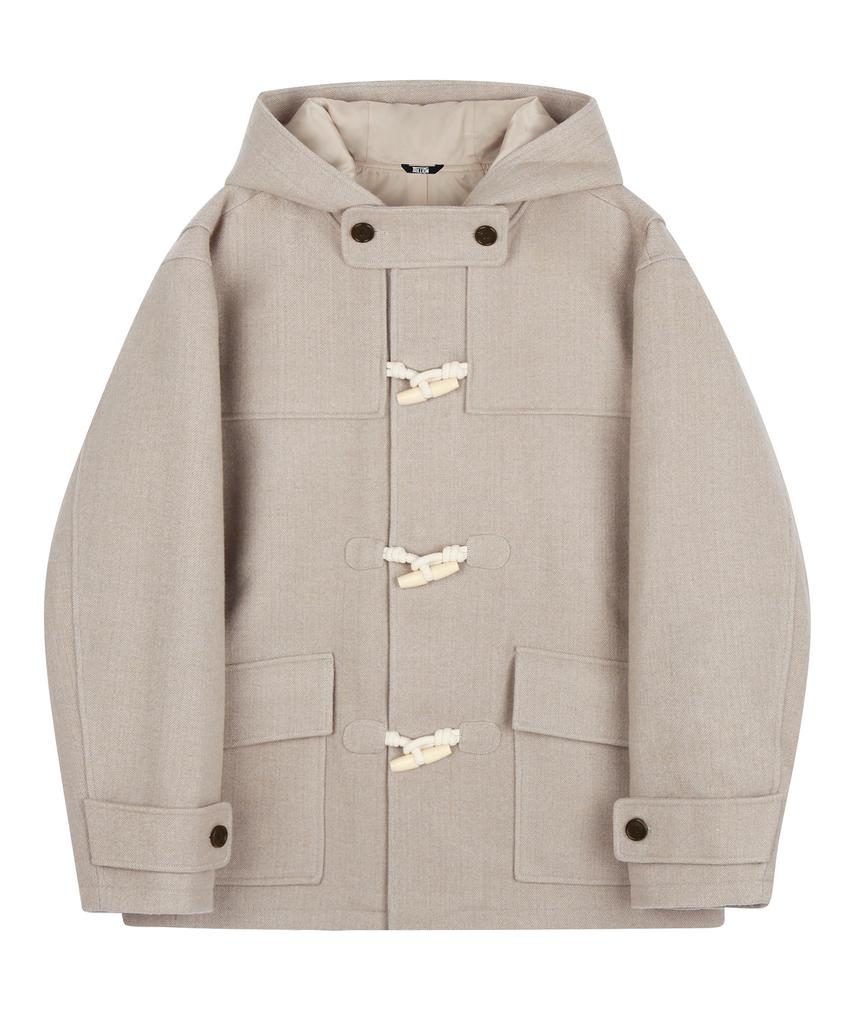 Trillion Unisex Balmacaan Duffle Kort Rock (Beige)