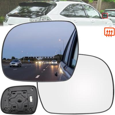 Pour Lexus RX300 RX350 RX400 RX400H 2003 - 2008 Toyota Hilux 2005 - 2010 Rétroviseur côté conducteur passager en verre sphérique chauffant