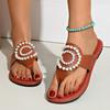 Large size flat toe slippers women's new beach cool slippers Yama women's shoes
