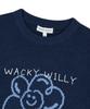 WACKY WILLY Women'S Lily Graphic Short Sleeve Knit Dark Navy