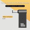 PD 100W PC Power Charger Supply Adapter Connector Female Type-C To DC Male Jack Plug Converter For Dell/HP/ASUS Laptops